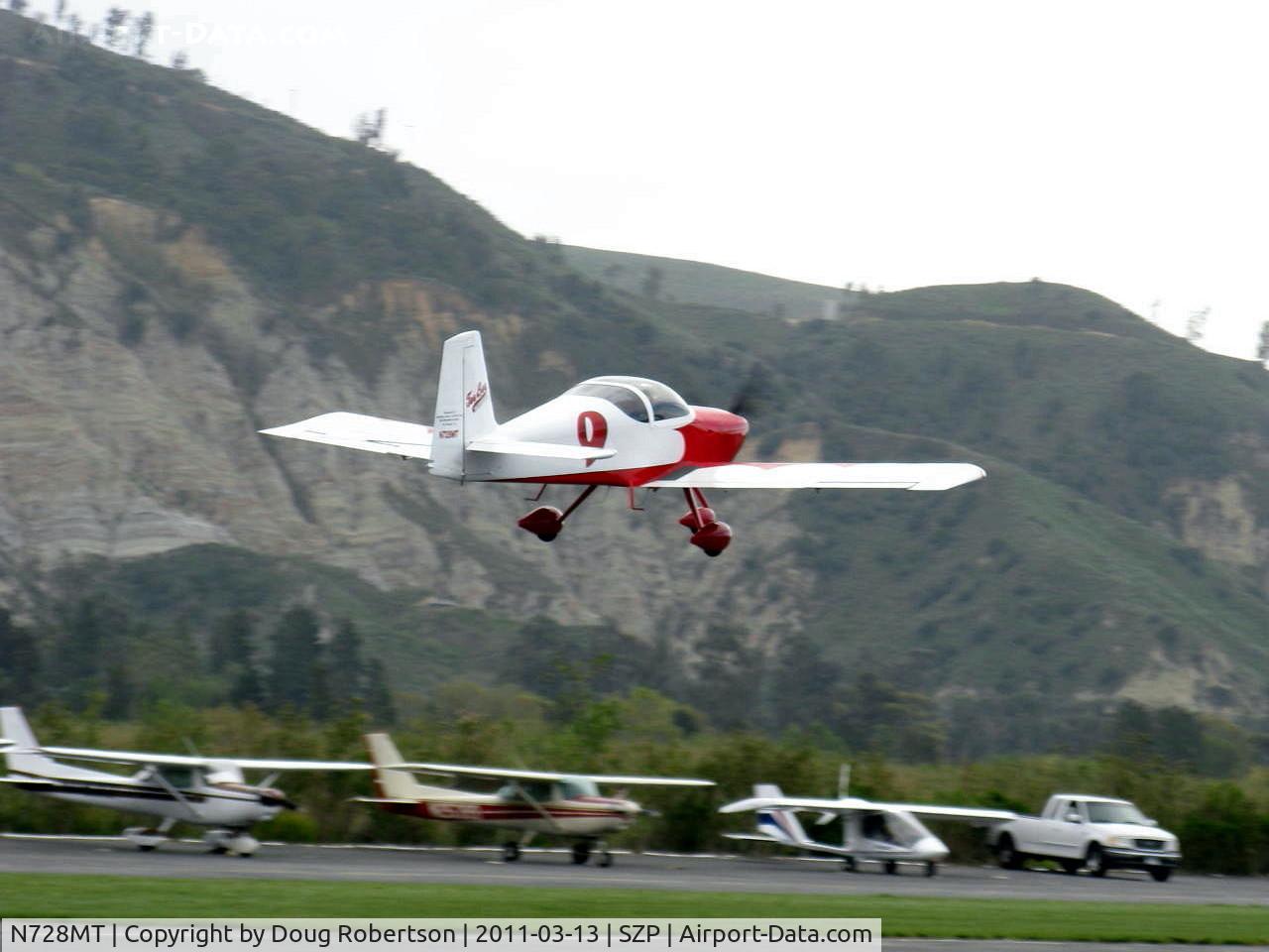 N728MT, 2006 Vans RV-9A C/N 90535, 2006 Sampson SAMPSON VAN's RV-9A, Lycoming O-320-D1A 160 Hp, takeoff climb Rwy 22