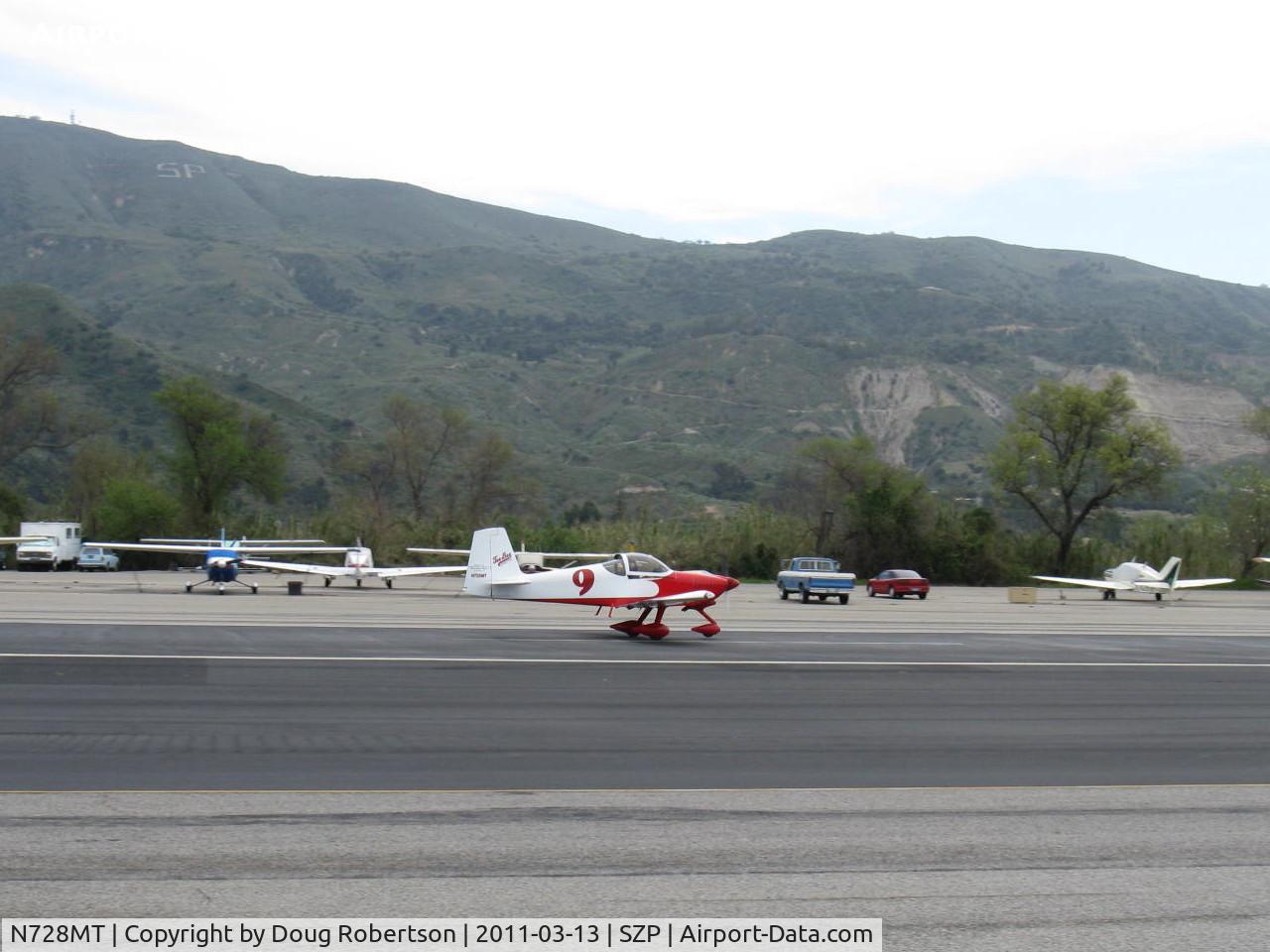 N728MT, 2006 Vans RV-9A C/N 90535, 2006 Sampson SAMPSON VAN's RV-9A, Lycoming O-320-D1A 160 Hp, takeoff roll Rwy 22-takeoff power aborted before midfield