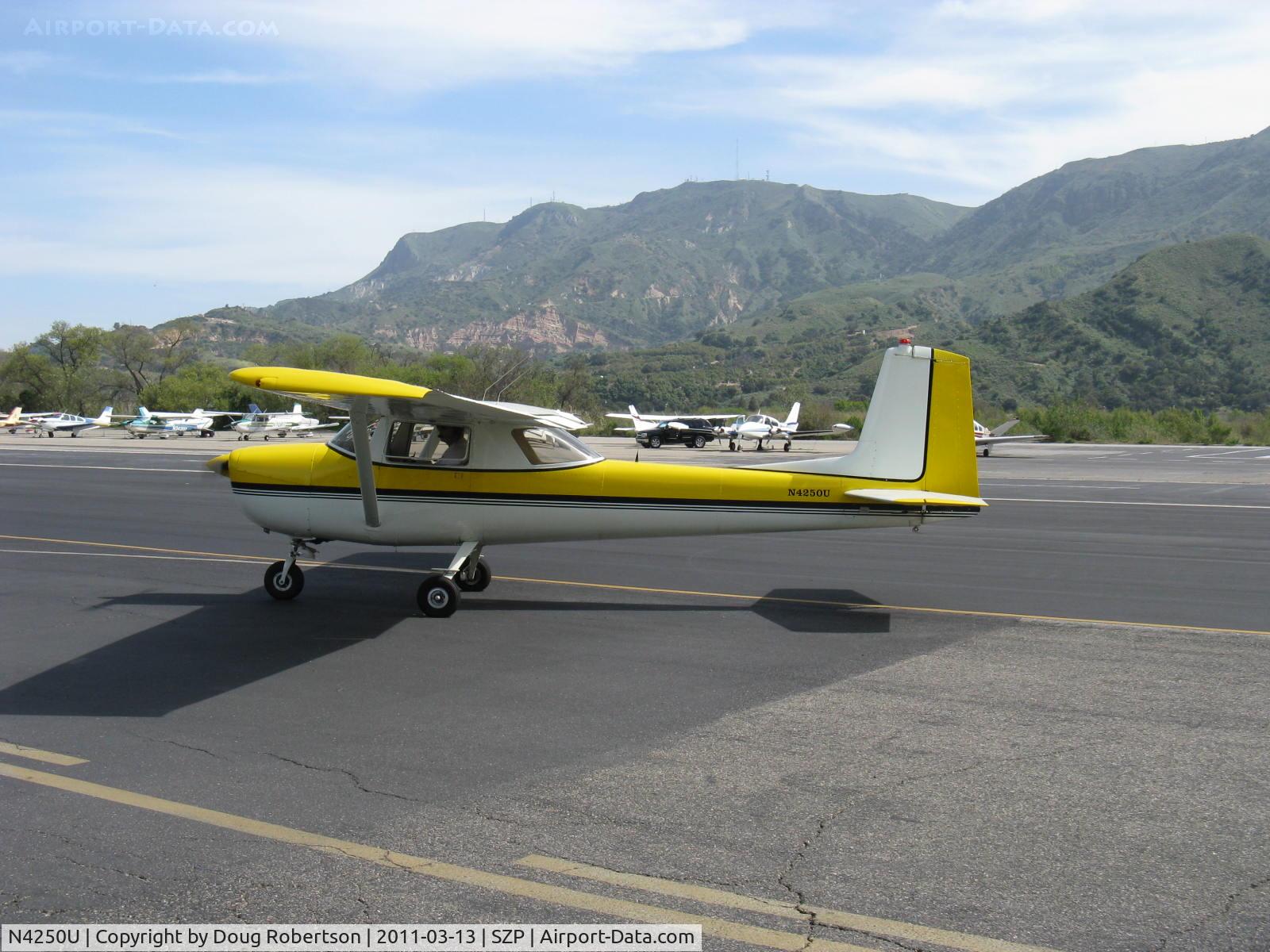 N4250U, 1963 Cessna 150D C/N 15060250, 1963 Cessna 150D, Continental O-200 100 hp, taxi after landing