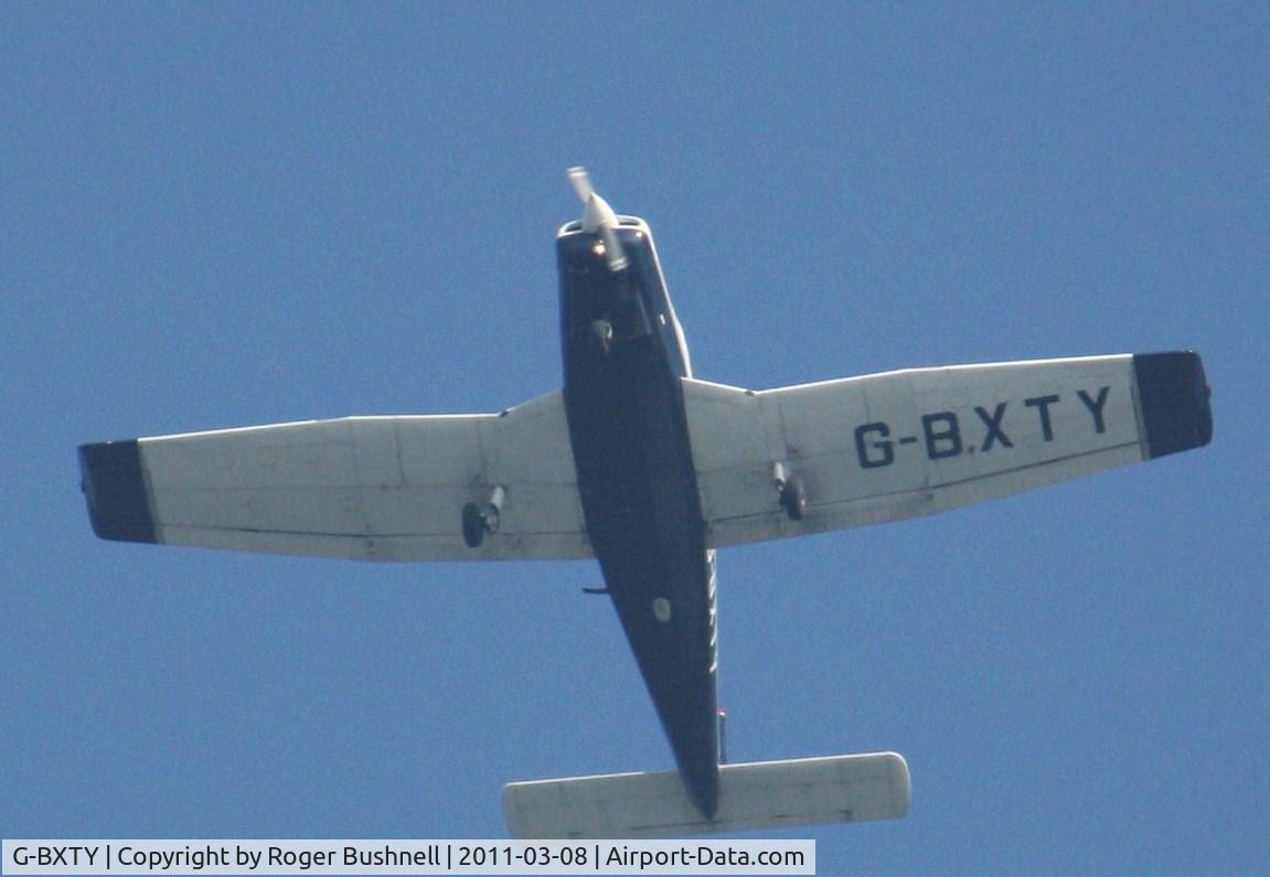 G-BXTY, 1989 Piper PA-28-161 Cadet C/N 2841179, Flying over North Gorley Hampshire.