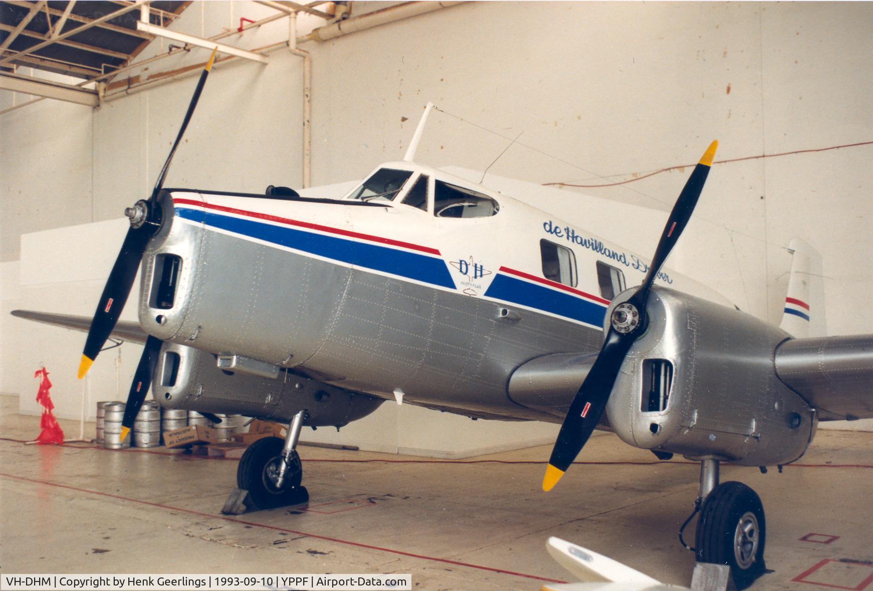 VH-DHM, 1955 De Havilland Australia DHA-3 Drover Mk.2 C/N DHA5020, Australian Aviation College , Parafield - Adelaide 1993