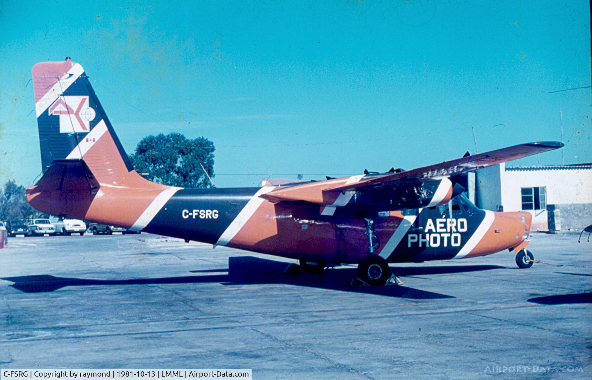 C-FSRG, 1962 Aero Commander 680F Commander C/N 1163-86, Passed through Malta, this Commander remained locally for some aerial photography.