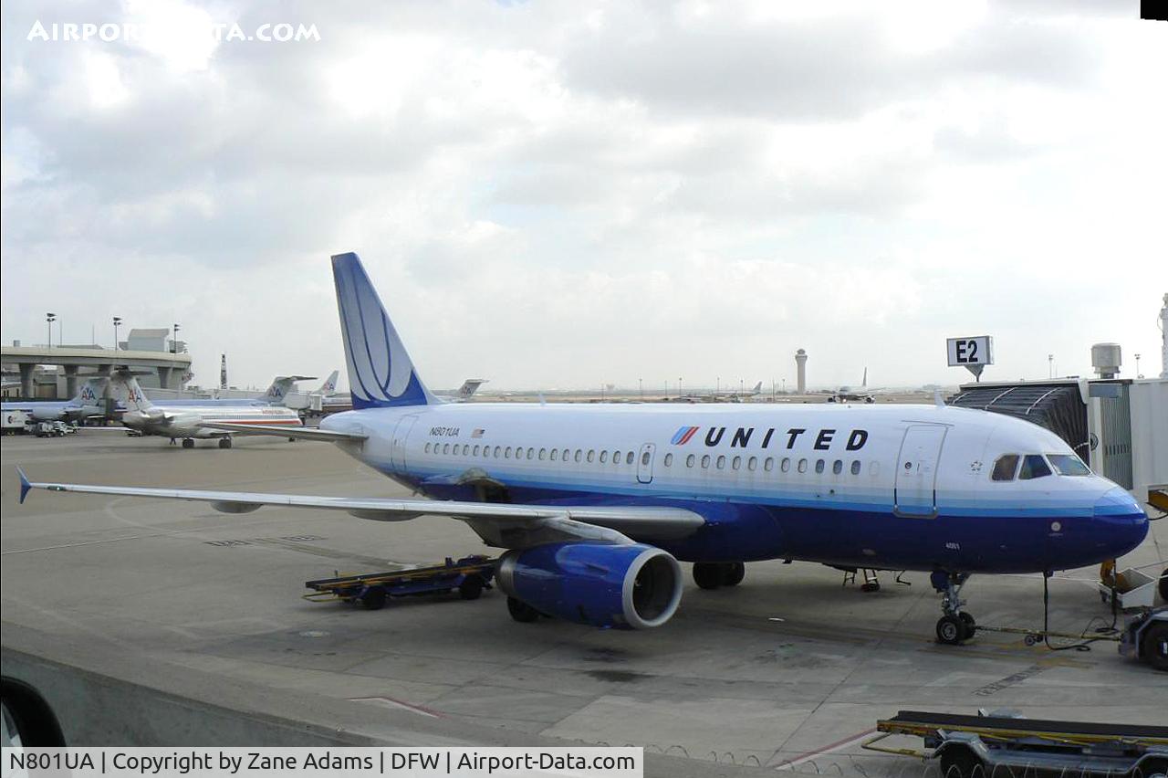 N801UA, 1997 Airbus A319-131 C/N 686, At DFW Airport