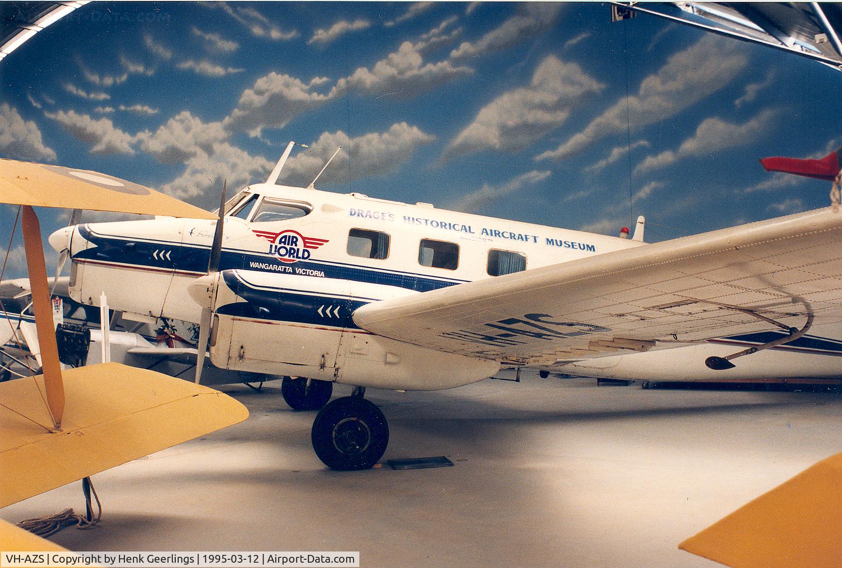VH-AZS, 1955 De Havilland Australia DHA-3 Drover Mk2 C/N DHA5018, DHA Drover at the Air World Museum , Wangaratta ; now closed