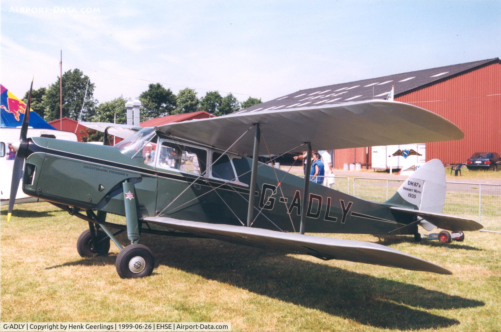 G-ADLY, 1935 De Havilland DH.87B Hornet Moth C/N 8020, Seppe Air Show 1999