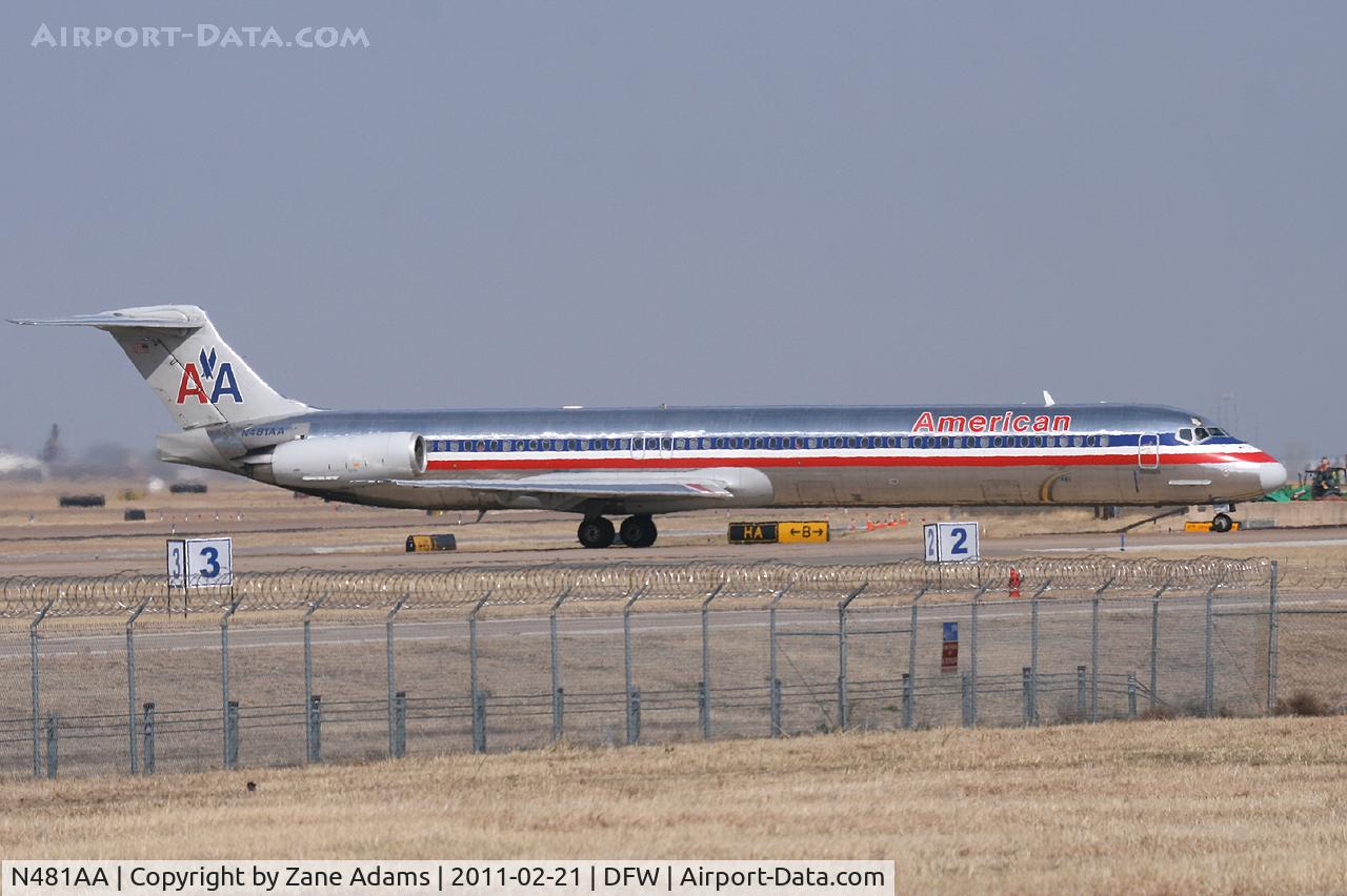 N481AA, 1988 McDonnell Douglas MD-82 (DC-9-82) C/N 49656, American Airlines at DFW Airport