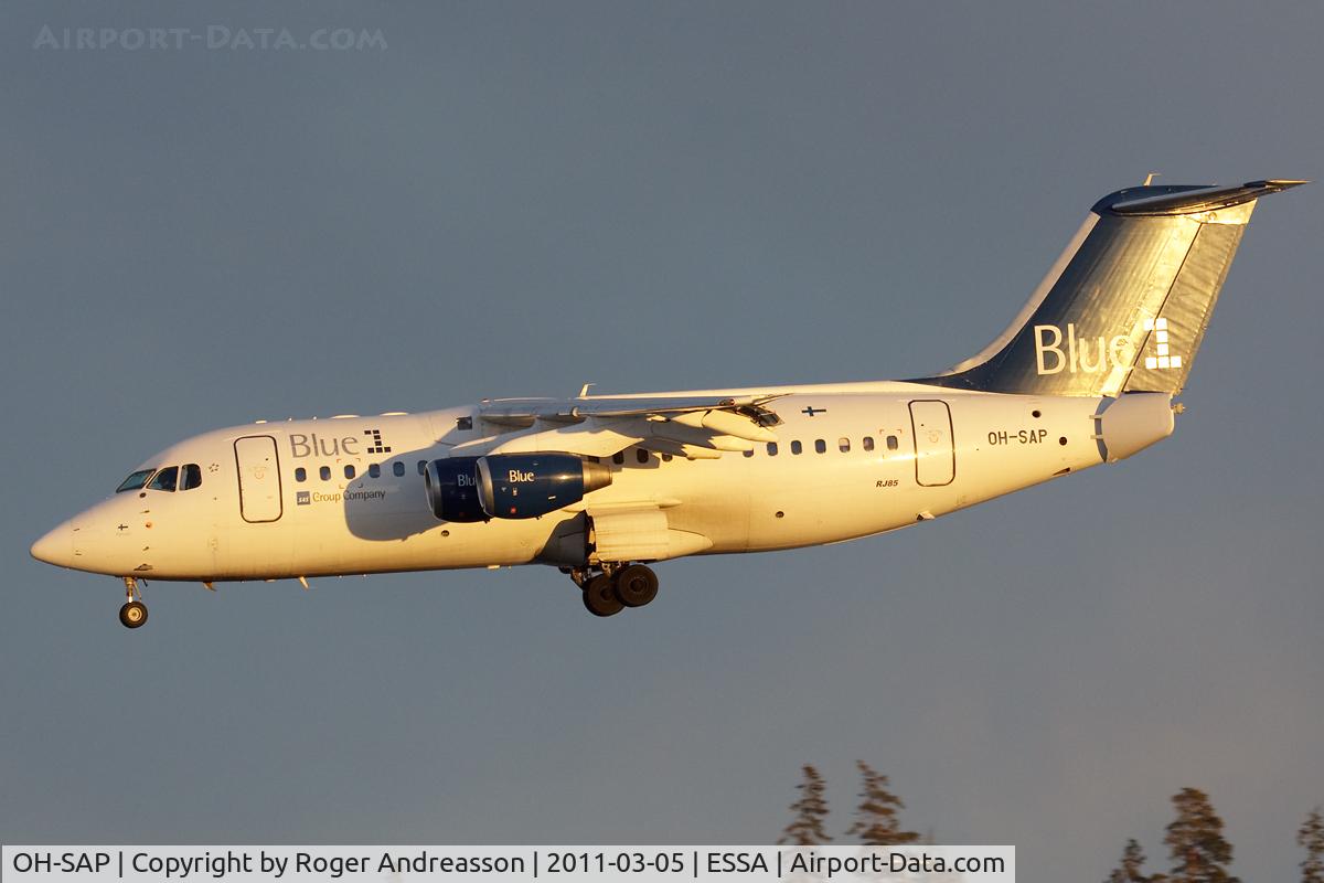 OH-SAP, 2002 British Aerospace Avro 146-RJ85 C/N E.2394, KF445 HEL-ARN