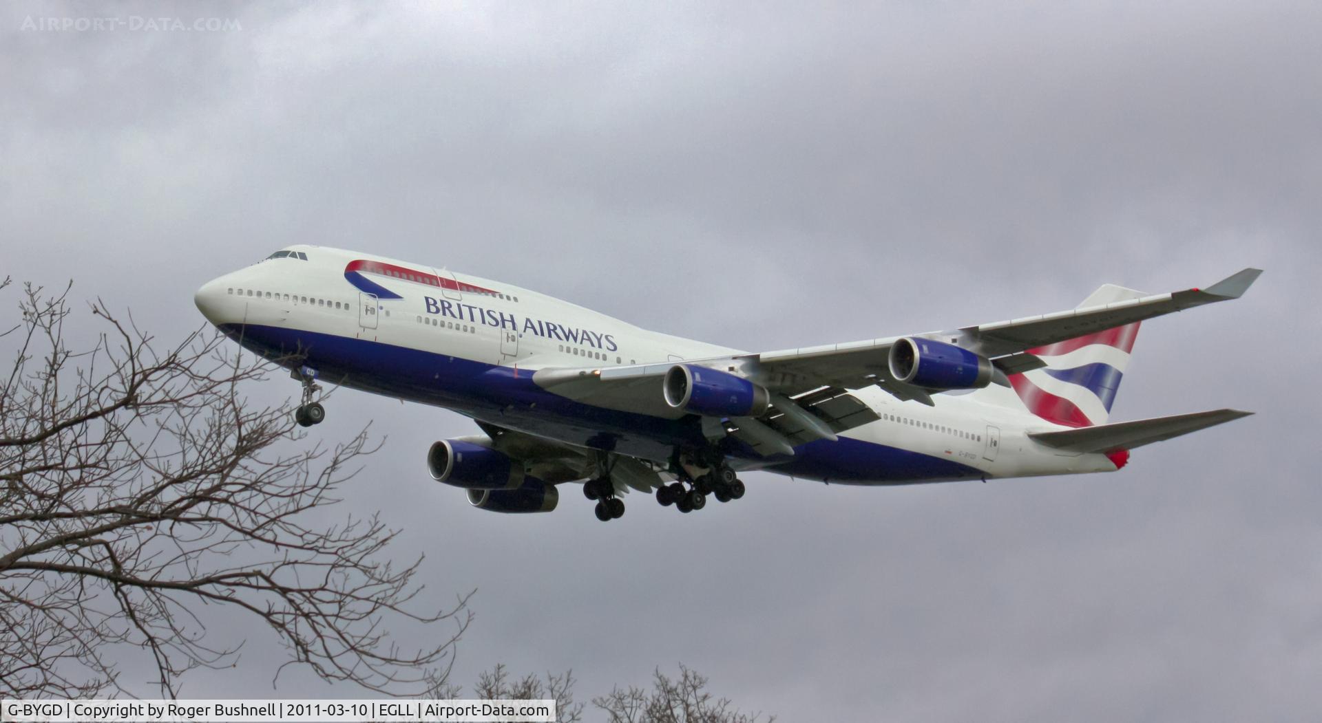 G-BYGD, 1999 Boeing 747-436 C/N 28857, Dull day at London Heathrow