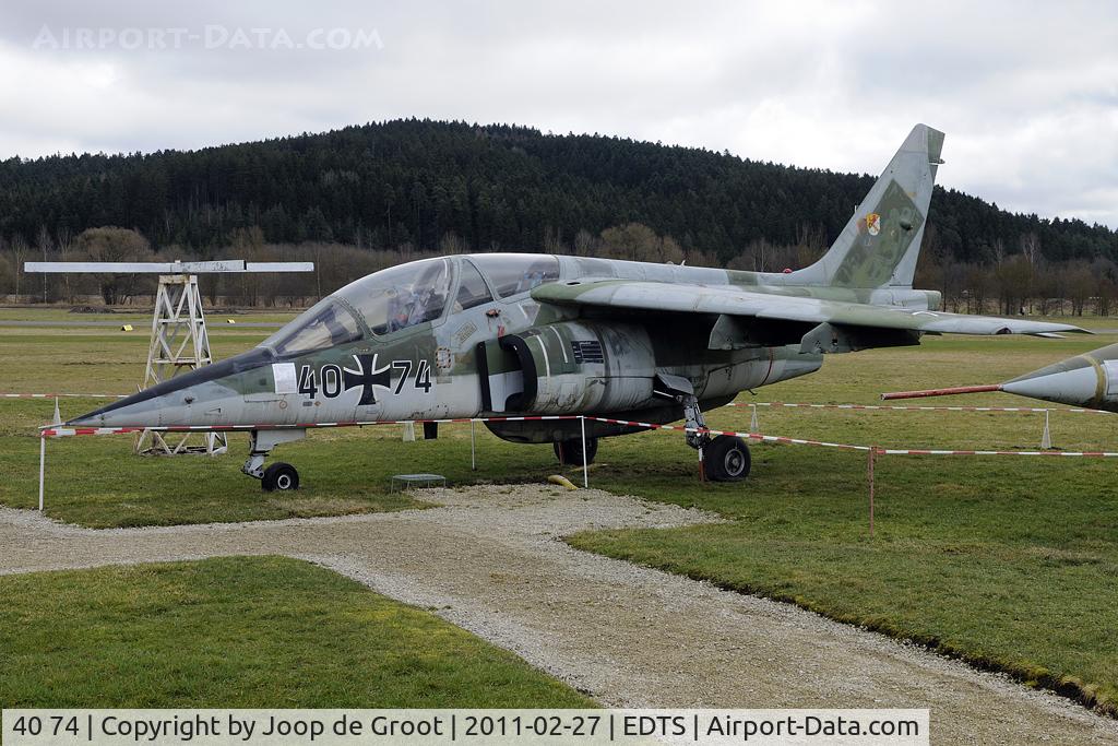 40 74, Dassault-Dornier Alpha Jet A C/N 0074, preserved with T.Grp.31 badge.