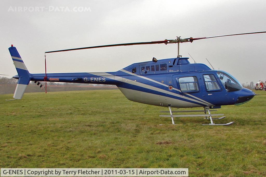 G-ENES, 2006 Bell 206B-3 Jet Ranger III C/N 4601, Visitor to Day 1 of the 2011 Cheltenham Horseracing Festival