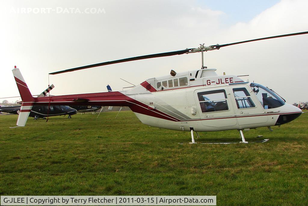 G-JLEE, 1978 Agusta AB-206B JetRanger II C/N 8588, Visitor to Day 1 of the 2011 Cheltenham Horseracing Festival
