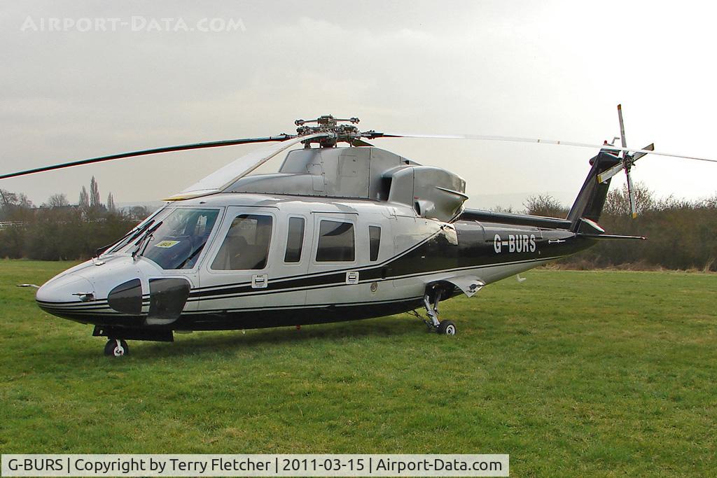 G-BURS, 1980 Sikorsky S-76A C/N 760040, Visitor to Day 1 of the 2011 Cheltenham Horseracing Festival