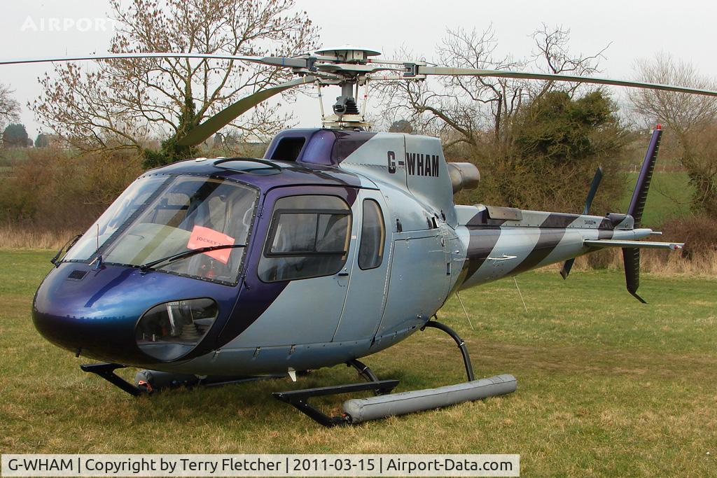 G-WHAM, 2001 Eurocopter AS-350B-3 Ecureuil Ecureuil C/N 3494, Visitor to Day 1 of the 2011 Cheltenham Horseracing Festival