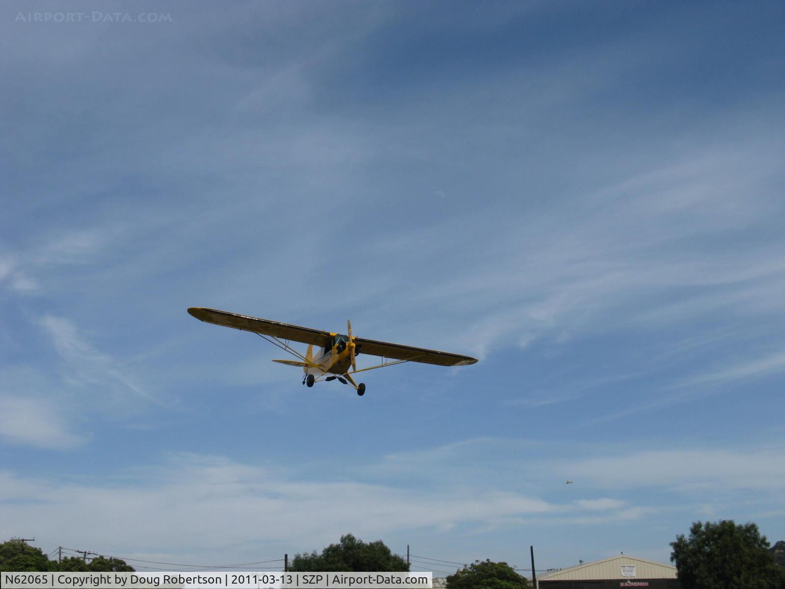 N62065, 1944 Piper J3C-65 Cub Cub C/N 13024, 1944 Piper J3C-65 CUB, Continental A&C65 65 Hp, on final Rwy 22