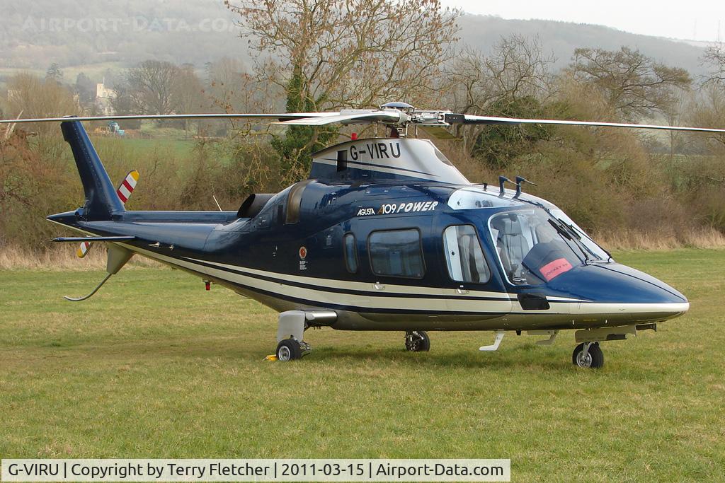 G-VIRU, 2003 Agusta A-109E Power C/N 11208, Visitor to Day 1 of the 2011 Cheltenham Horseracing Festival