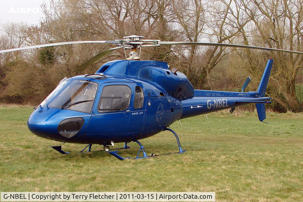 G-NBEL, 1983 Aerospatiale AS-355F-1 Ecureuil 2 C/N 5261, Visitor to Day 1 of the 2011 Cheltenham Horseracing Festival