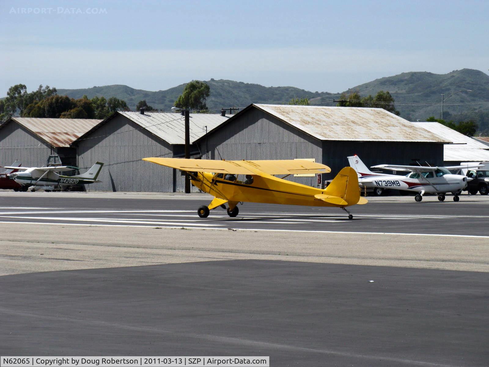 N62065, 1944 Piper J3C-65 Cub Cub C/N 13024, 1944 Piper J3C-65 CUB, Continental A&C65 65 Hp, takeoff roll Rwy 22
