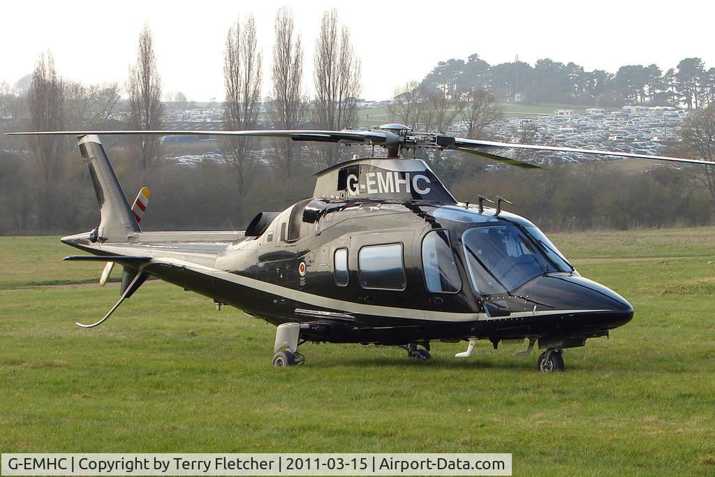 G-EMHC, 2008 Agusta A-109E Power C/N 11721, Visitor to Day 1 of the 2011 Cheltenham Horseracing Festival