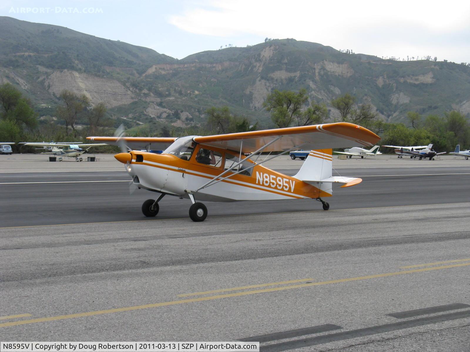 N8595V, 1974 Bellanca 7ECA Citabria C/N 1076-75, 1974 Bellanca 7ECA CITABRIA, Lycoming O-235 115 Hp, taxi to Rwy 22