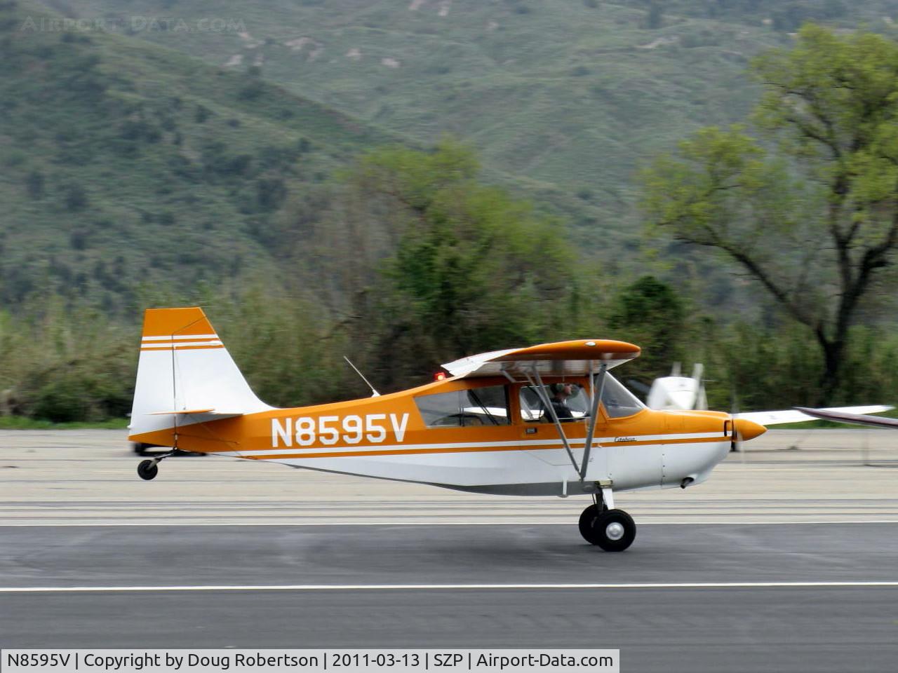 N8595V, 1974 Bellanca 7ECA Citabria C/N 1076-75, 1974 Bellanca 7ECA CITABRIA, Lycoming O-235 115 Hp, takeoff roll Rwy 22