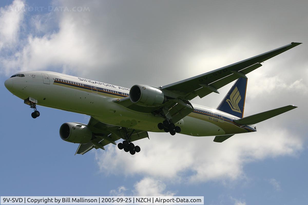 9V-SVD, 2001 Boeing 777-212/ER C/N 30869, into 20 as SQ297 from SIN