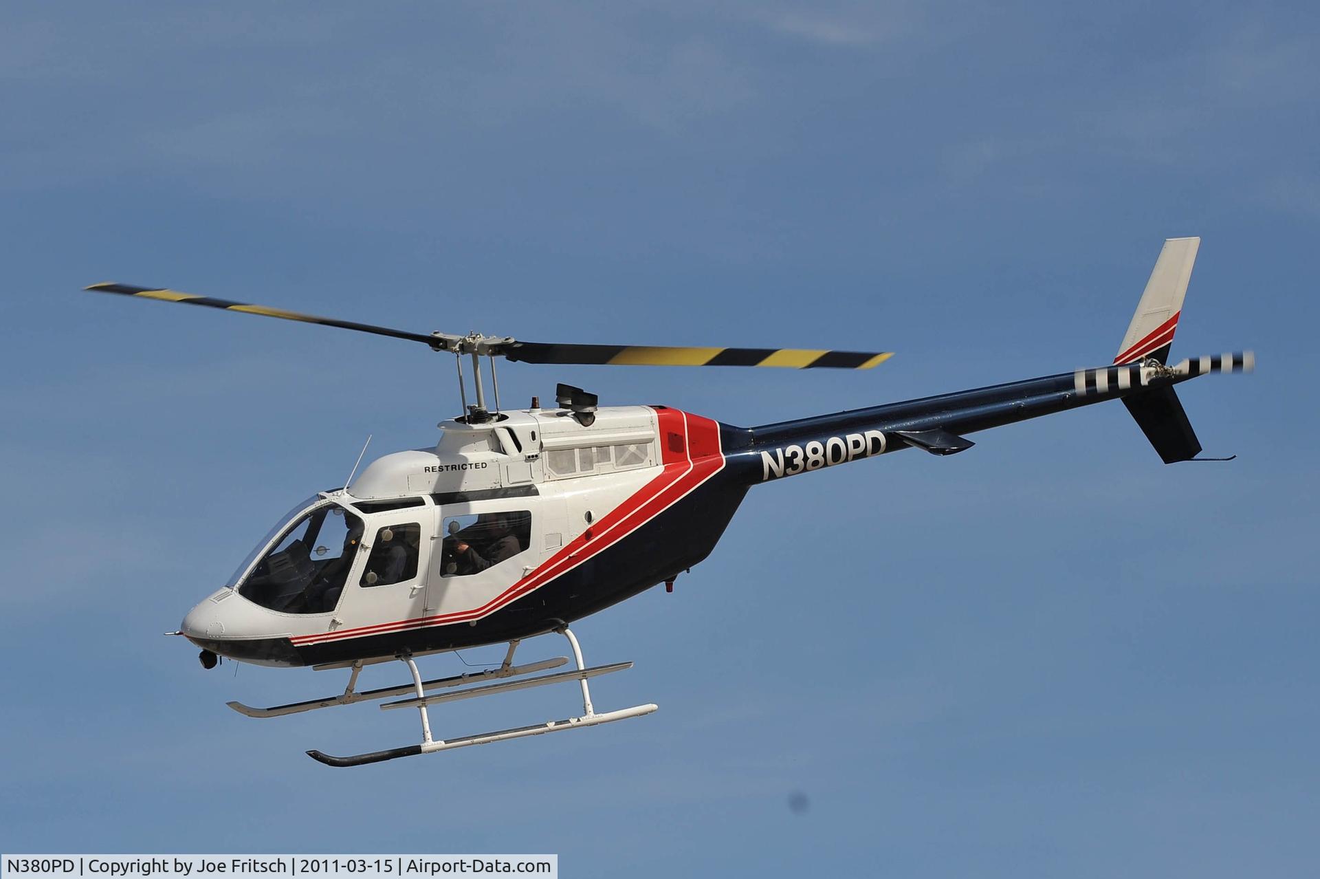 N380PD, Bell OH-58A C/N 73-21879, N380PD leaving out of Mccook