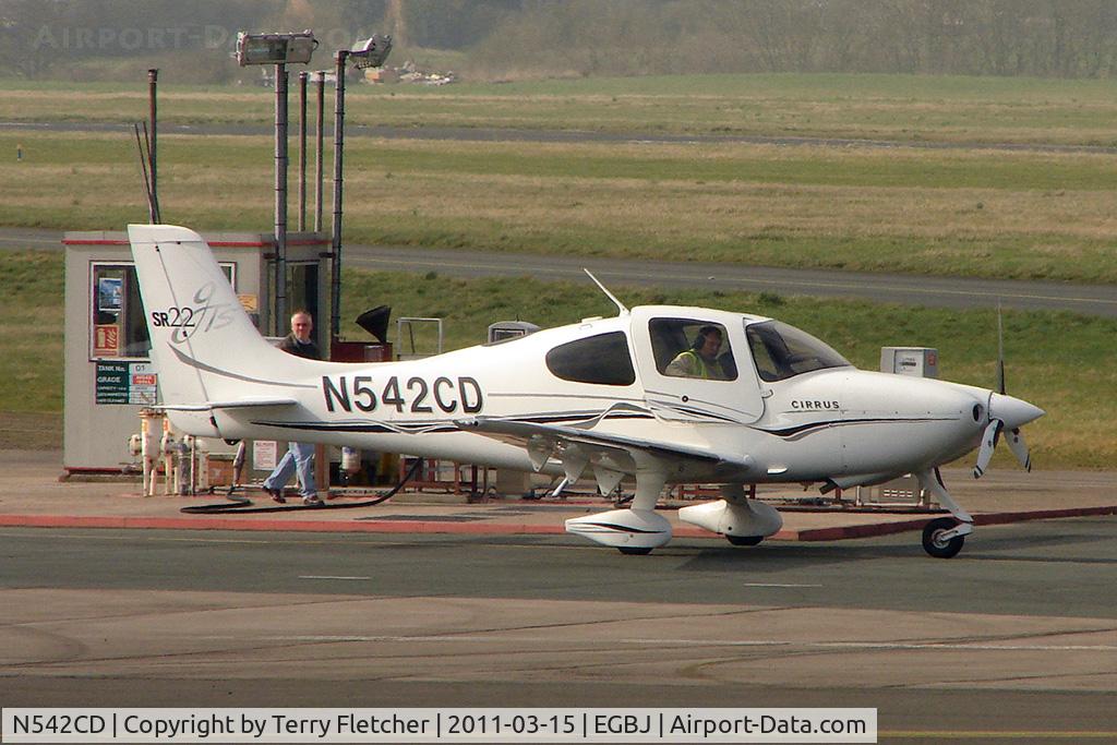 N542CD, 2004 Cirrus SR22 GTS C/N 1186, 2004 Cirrus Design Corp SR22, c/n: 1186 at Staverton pump