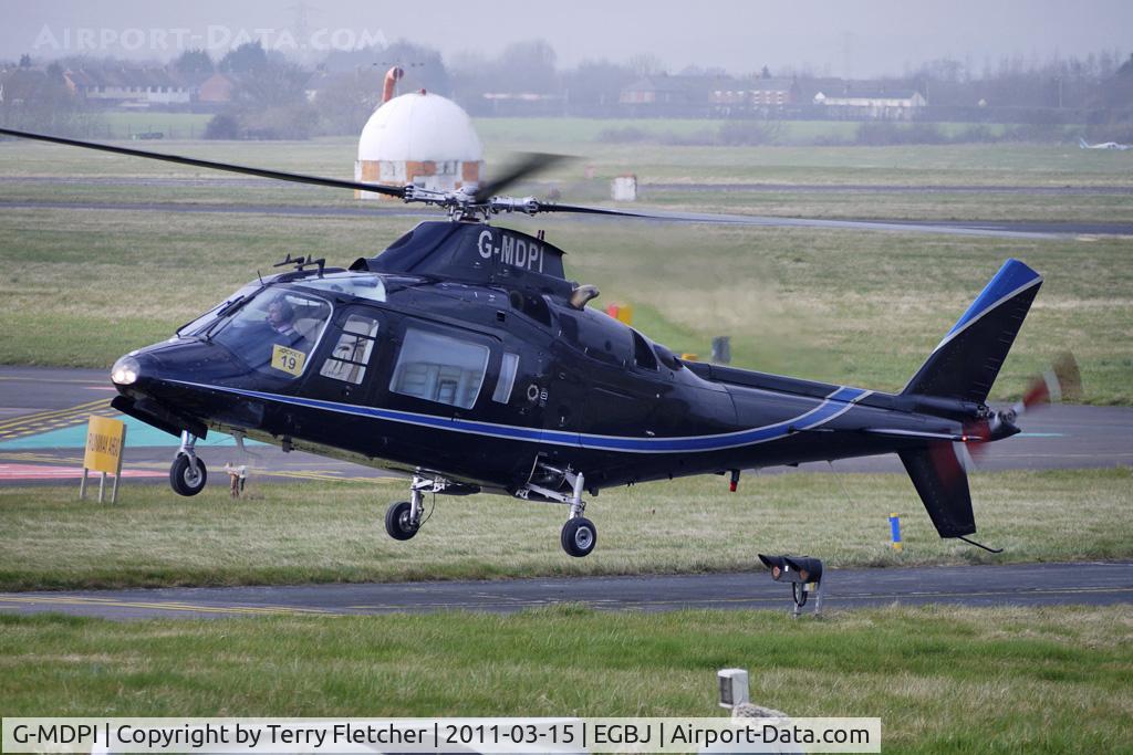 G-MDPI, 1987 Agusta A-109A-2 C/N 7393, 1987 Agusta A-109A-2, c/n: 7393 at Staverton