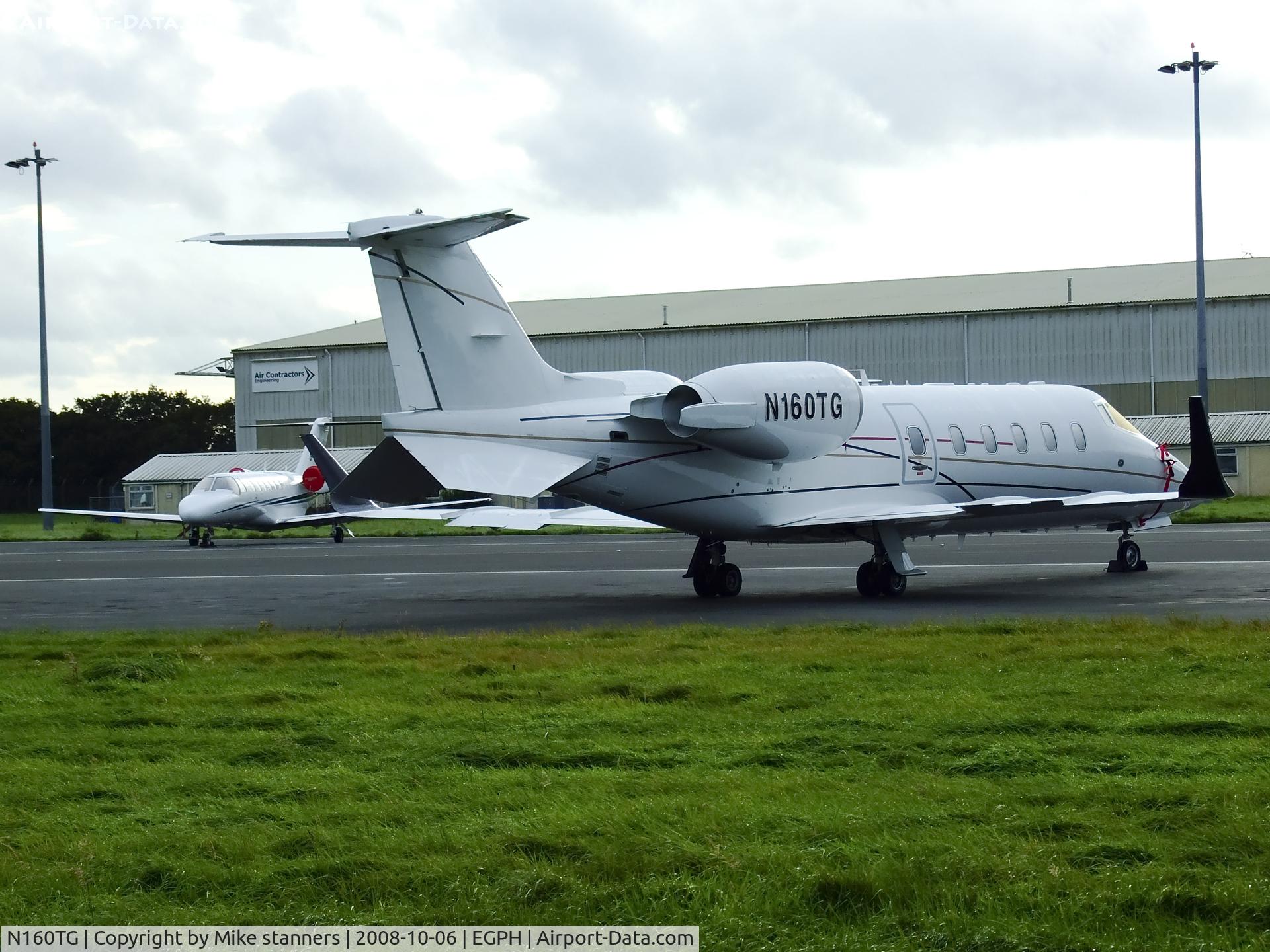 N160TG, 2008 Learjet Inc 60 C/N 339, Flying G,Learjet 60 parked on the GAT At EDI