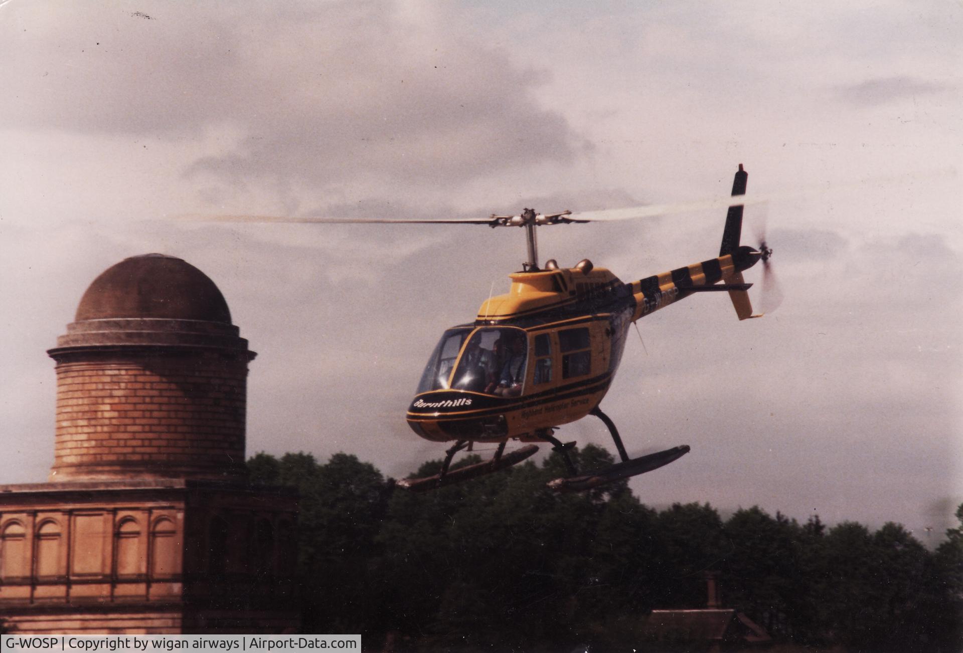 G-WOSP, 1978 Bell 206B JetRanger III C/N 2545, WOSP doing pleasure flights, Hamilton,Scotland