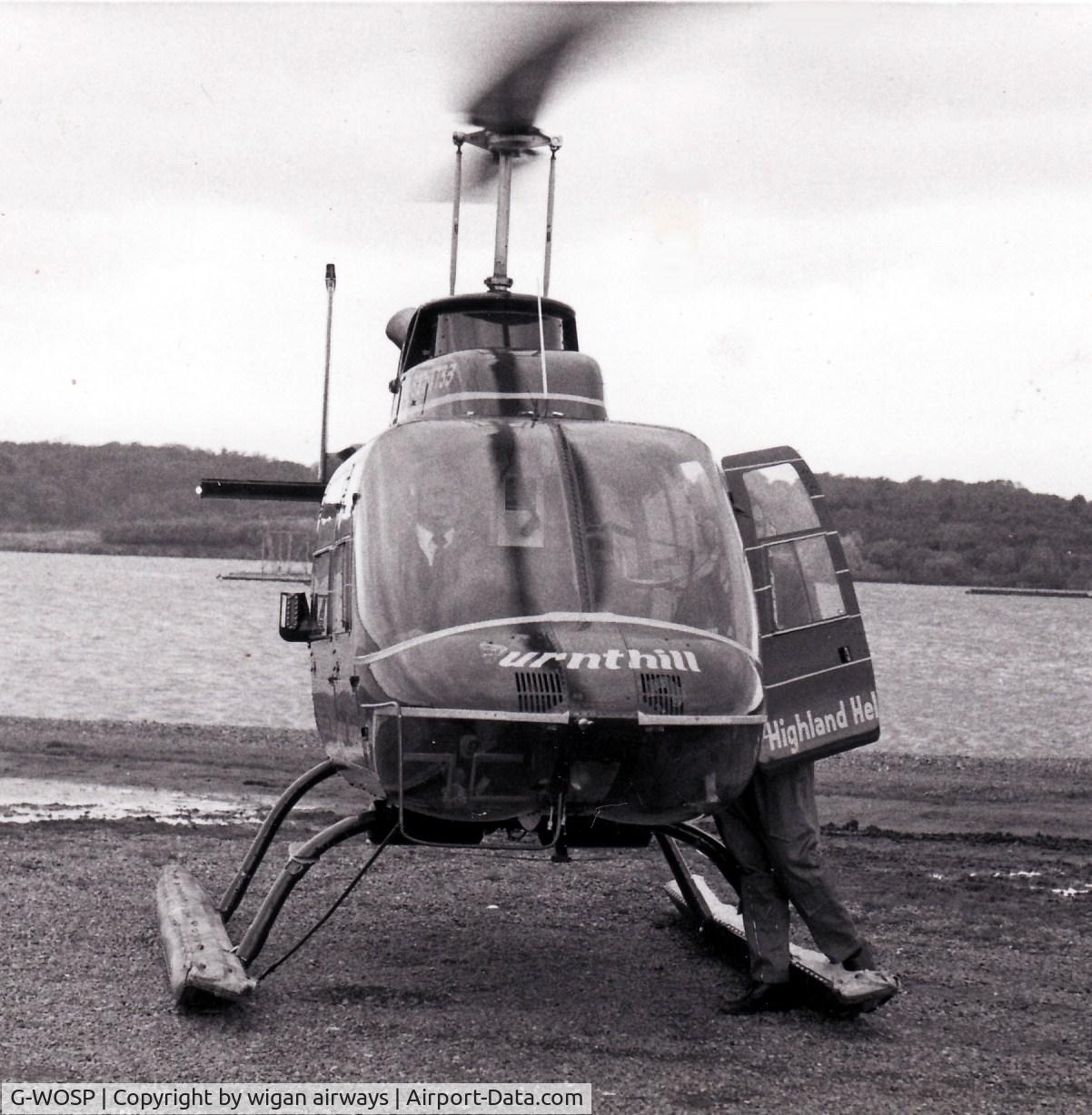 G-WOSP, 1978 Bell 206B JetRanger III C/N 2545, WOSP being flown by the late great Captain George Muir