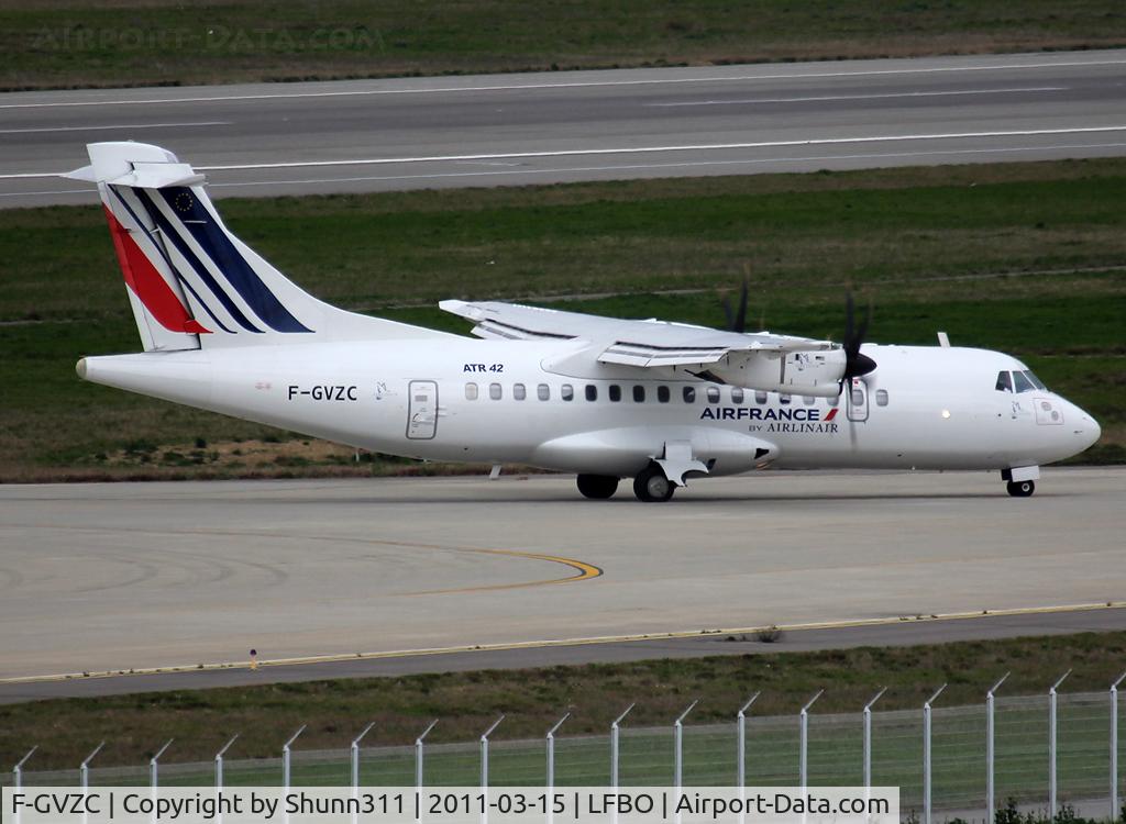 F-GVZC, 1996 ATR 42-500 C/N 516, Taxiing to the Airbus factory... New Air France c/s...