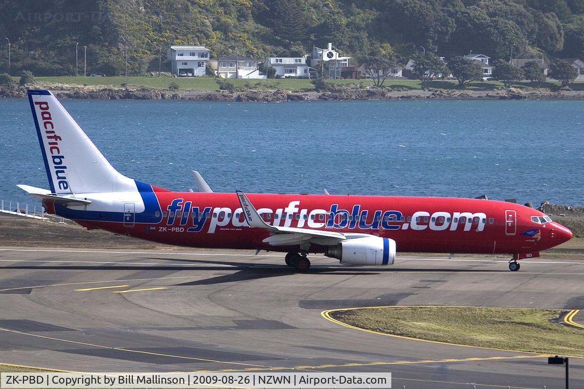 ZK-PBD, 2004 Boeing 737-8FE C/N 33996, lemme get outa this Windy Welly