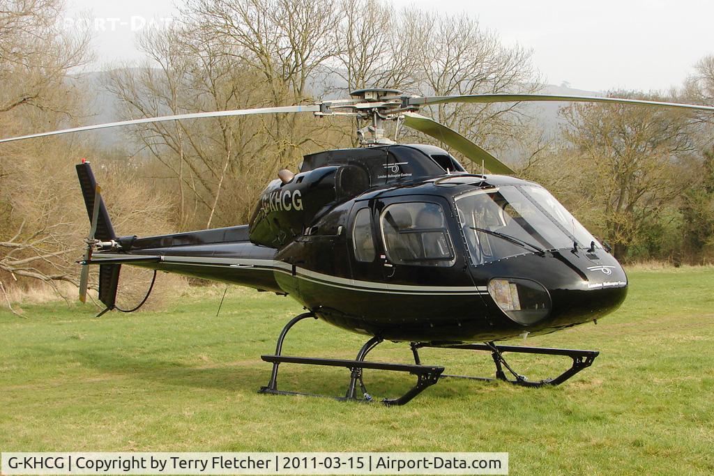 G-KHCG, 1982 Aerospatiale AS-355F-2 Ecureuil 2 C/N 5193, Visitor to Day 1 of the 2011 Cheltenham Horseracing Festival