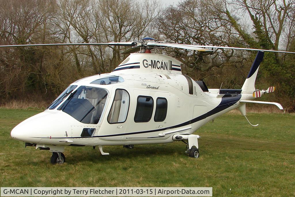 G-MCAN, 2006 Agusta A-109S Grand C/N 22021, Visitor to Day 1 of the 2011 Cheltenham Horseracing Festival