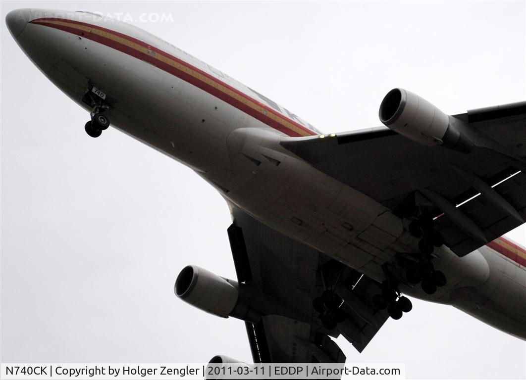 N740CK, 1989 Boeing 747-4H6 C/N 24405, Final approach for Kalitta flight CKS244 from KCVG to EDDP.