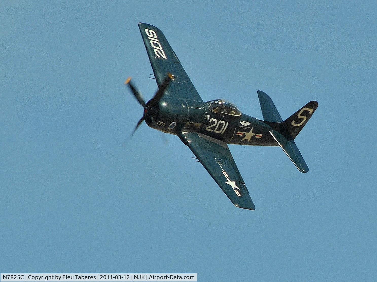 N7825C, 1948 Grumman F8F-2 (G58) Bearcat C/N D.1227, Taken at Naval Air Facility Air Show in El Centro, California.