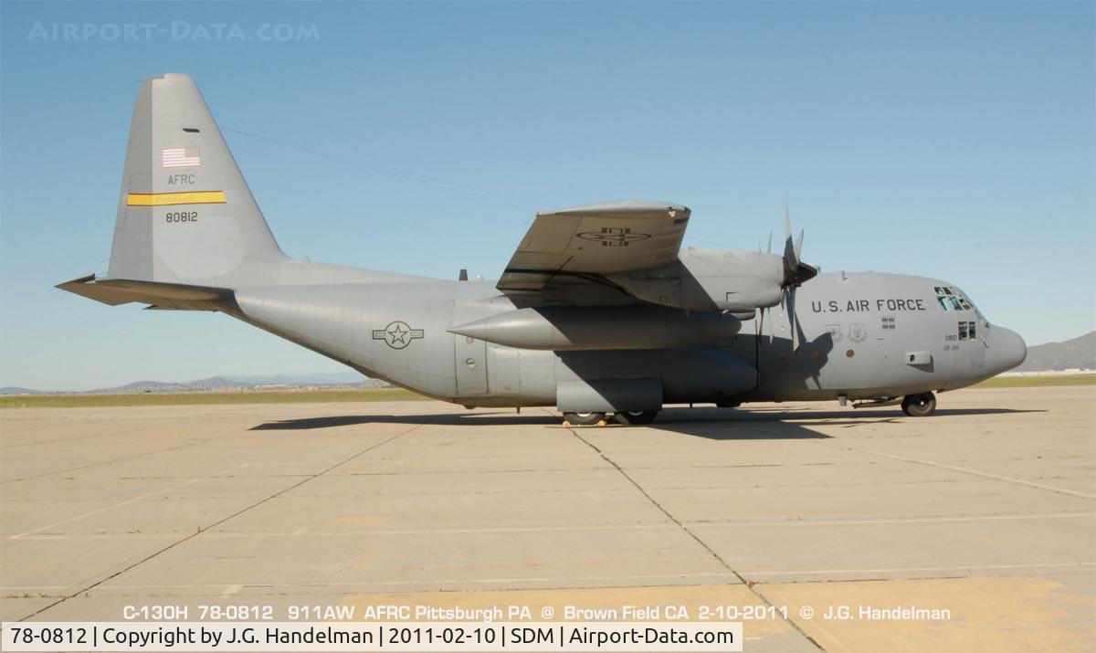 78-0812, 1978 Lockheed C-130H-LM Hercules C/N 382-4822, C-130H at Brown Field CA