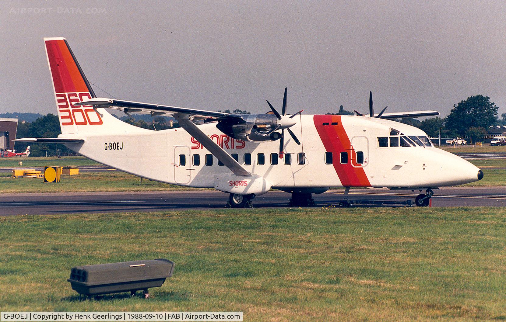 G-BOEJ, 1988 Short 360-100 C/N SH.3736, Farnborough Air Show 1988