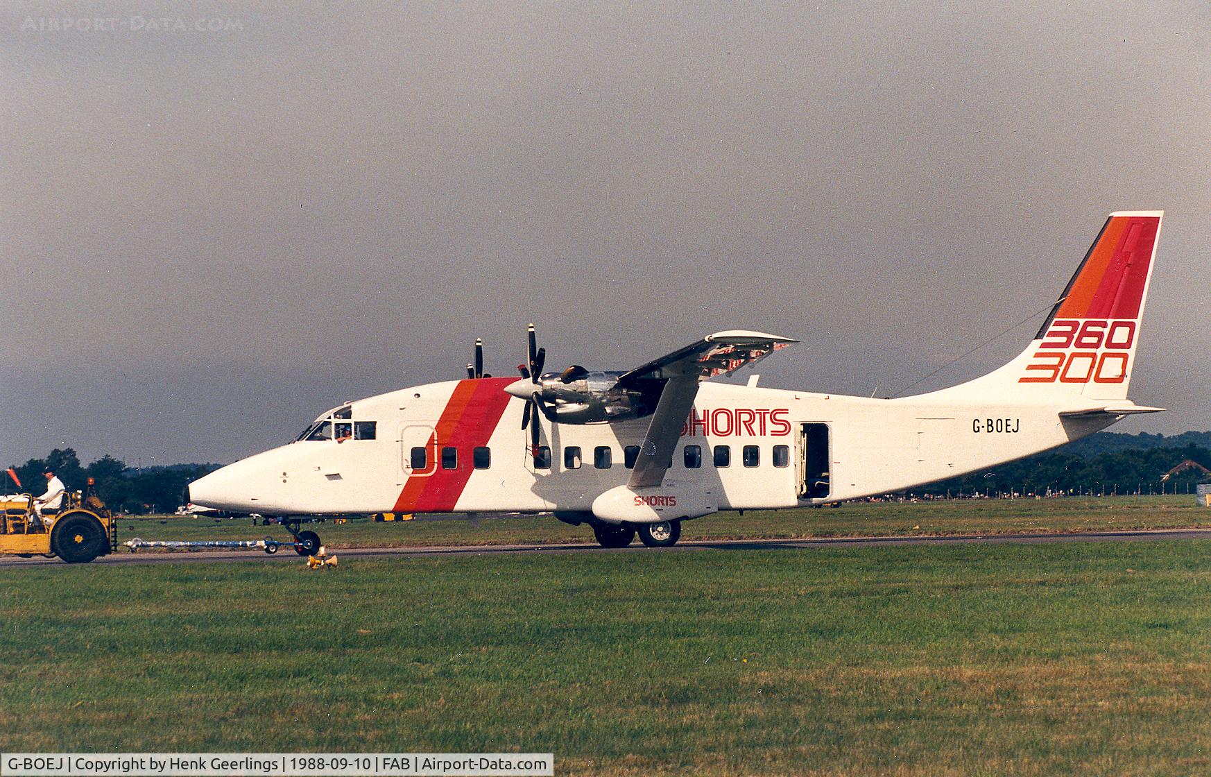 G-BOEJ, 1988 Short 360-100 C/N SH.3736, Shorts ; Farnborough Air Show 1988