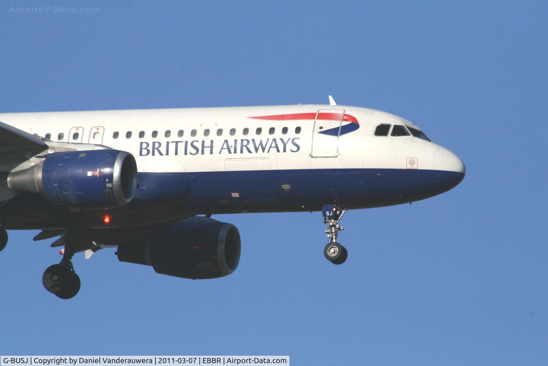 G-BUSJ, 1990 Airbus A320-211 C/N 109, Arrival of flight BA388 to RWY 02