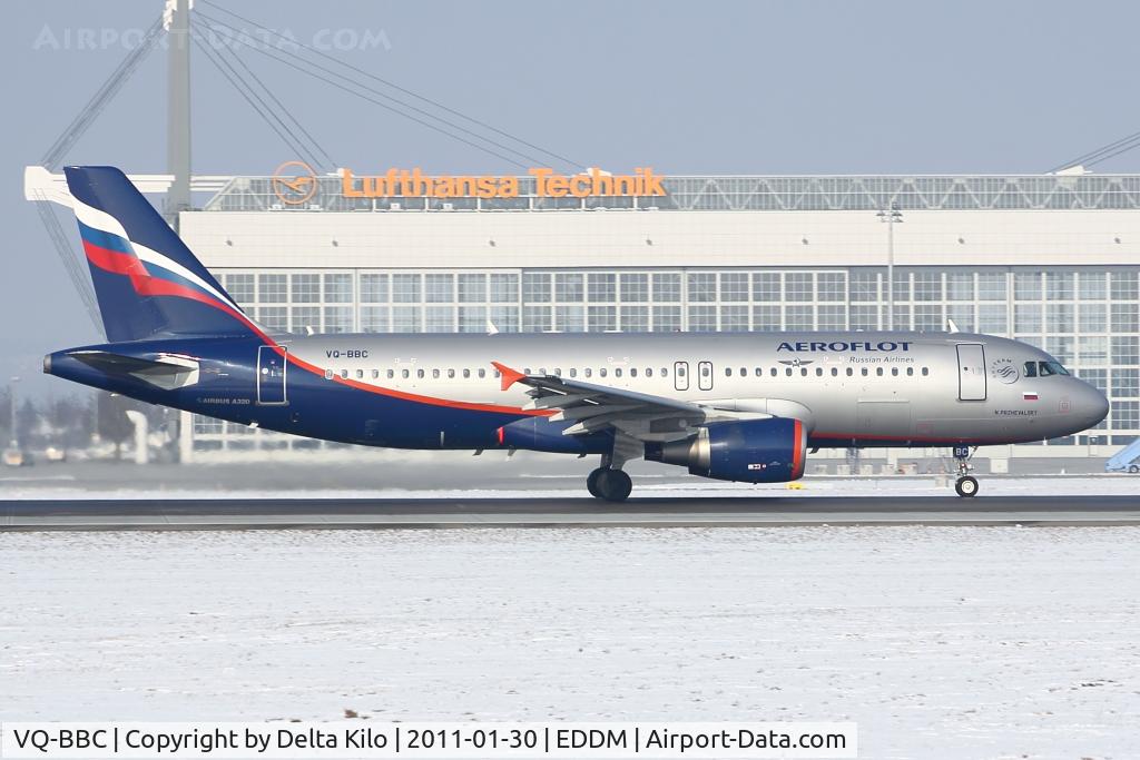 VQ-BBC, 2009 Airbus A320-214 C/N 3835, AFL [SU] Aeroflot
named 'N. Przhevalsky', leased from Aer Venture Ltd
2x CFMI CFM56-5B4/P engines.