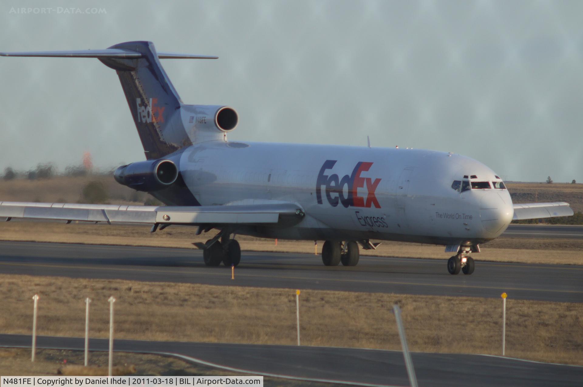 N481FE, 1978 Boeing 727-227F C/N 21463, FedEx 727 departing BIL