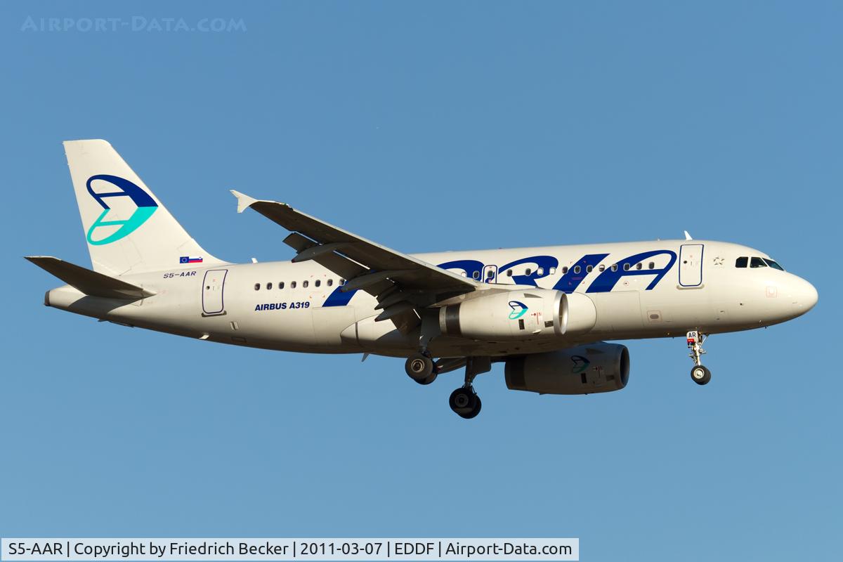 S5-AAR, 2010 Airbus A319-132 C/N 4301, on final