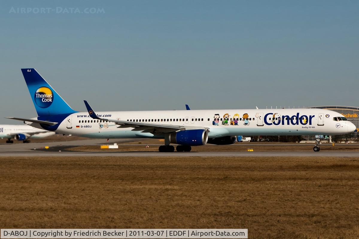 D-ABOJ, 2000 Boeing 757-330 C/N 29019, departure via RW18W