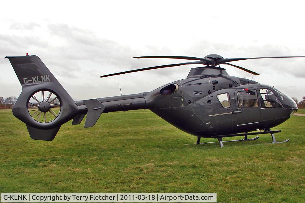 G-KLNK, 2007 Eurocopter EC-135P-2+ C/N 0550, A visitor to Cheltenham Racecourse on 2011 Gold Cup Day