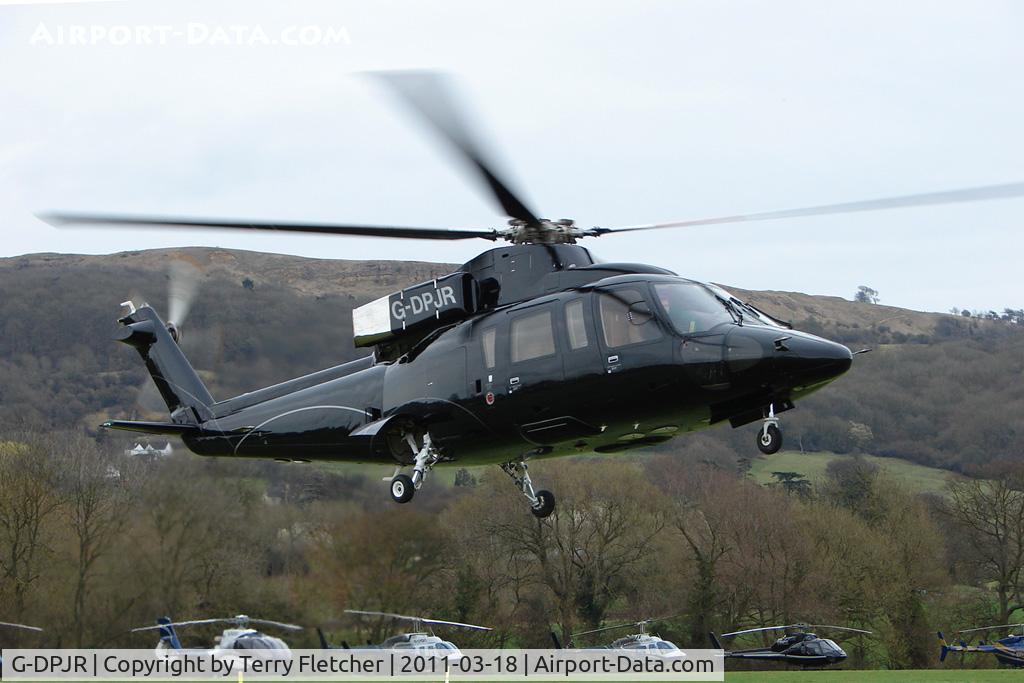 G-DPJR, 1989 Sikorsky S-76B C/N 760352, A visitor to Cheltenham Racecourse on 2011 Gold Cup Day