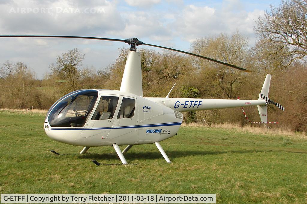G-ETFF, 2007 Robinson R44 Raven C/N 1747, A visitor to Cheltenham Racecourse on 2011 Gold Cup Day