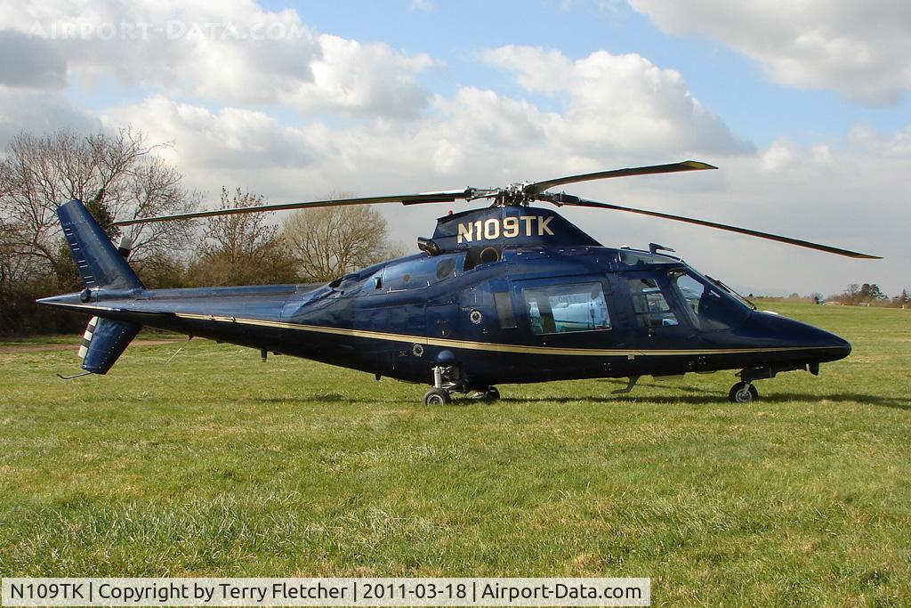 N109TK, 1991 Agusta A-109C C/N 7650, A visitor to Cheltenham Racecourse on 2011 Gold Cup Day