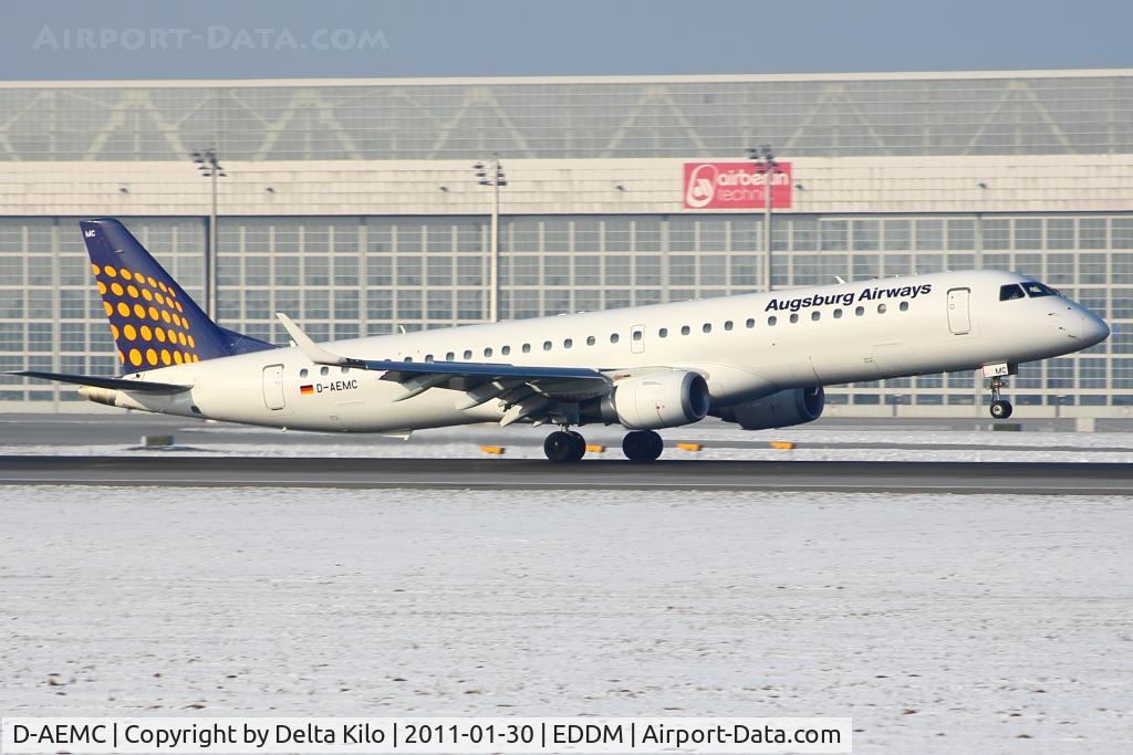 D-AEMC, 2009 Embraer 195LR (ERJ-190-200LR) C/N 19000300, AUB [IQ] Augsburg Airways